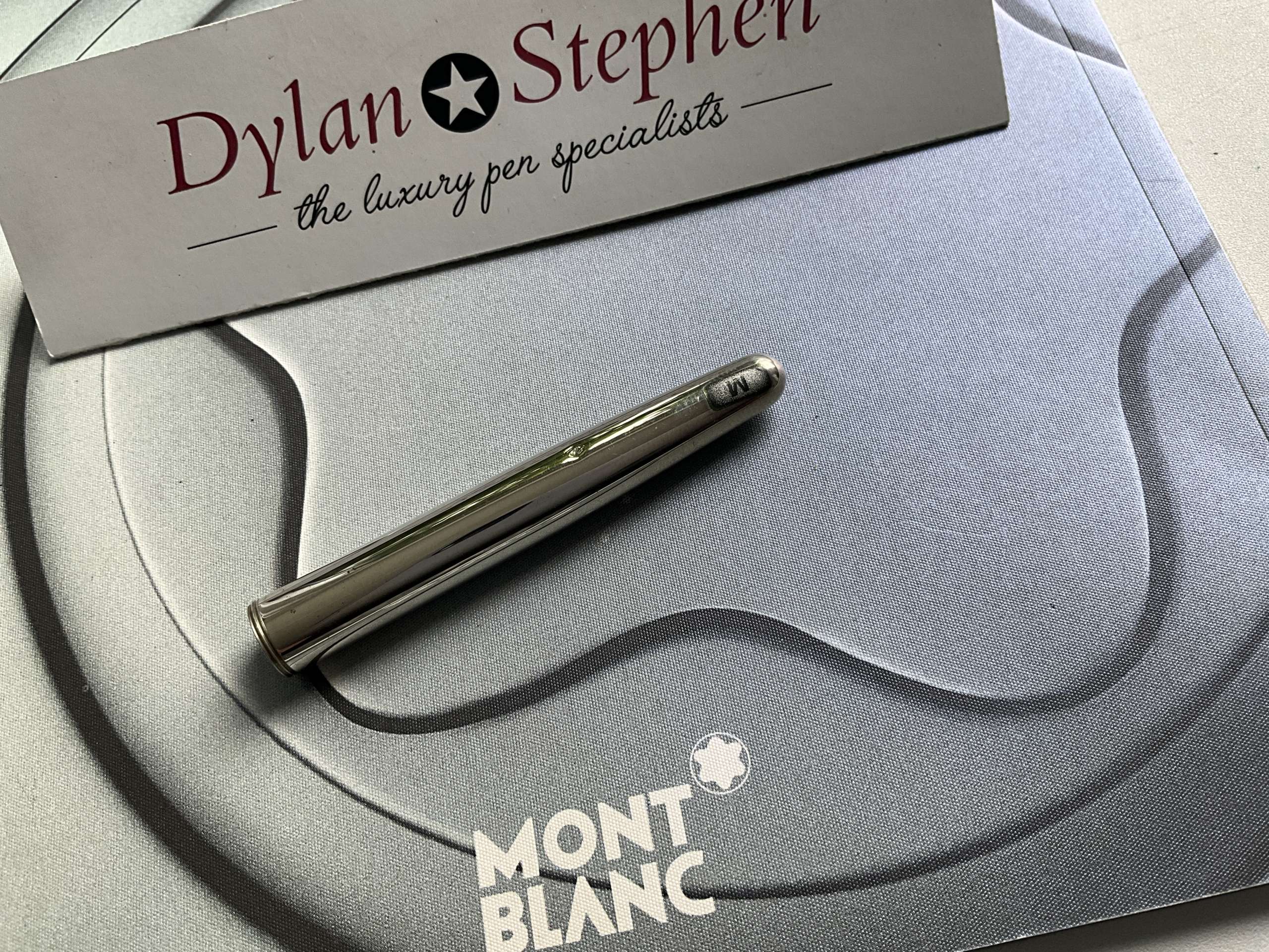 Montblanc Meisterstuck Classique 144 Solitaire Silver fountain pen barrel section - Image 2