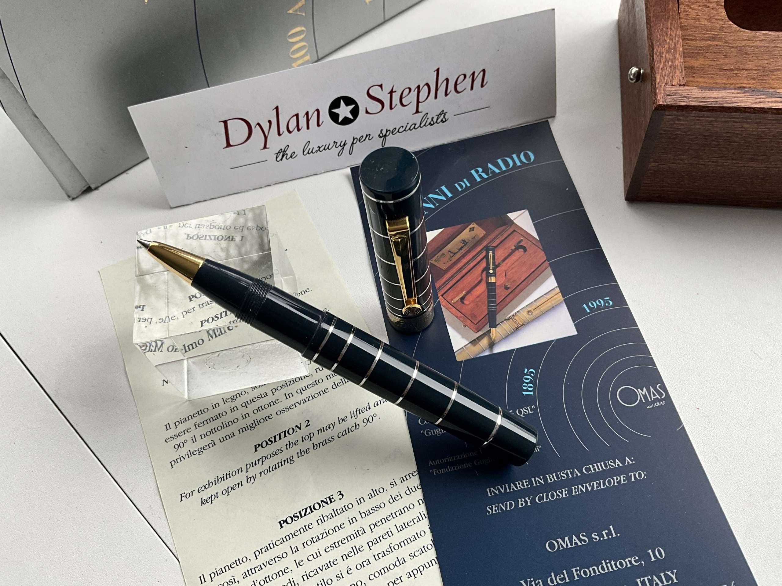 Omas 100 Anni di Radio Marconi Limited Edition rollerball pen