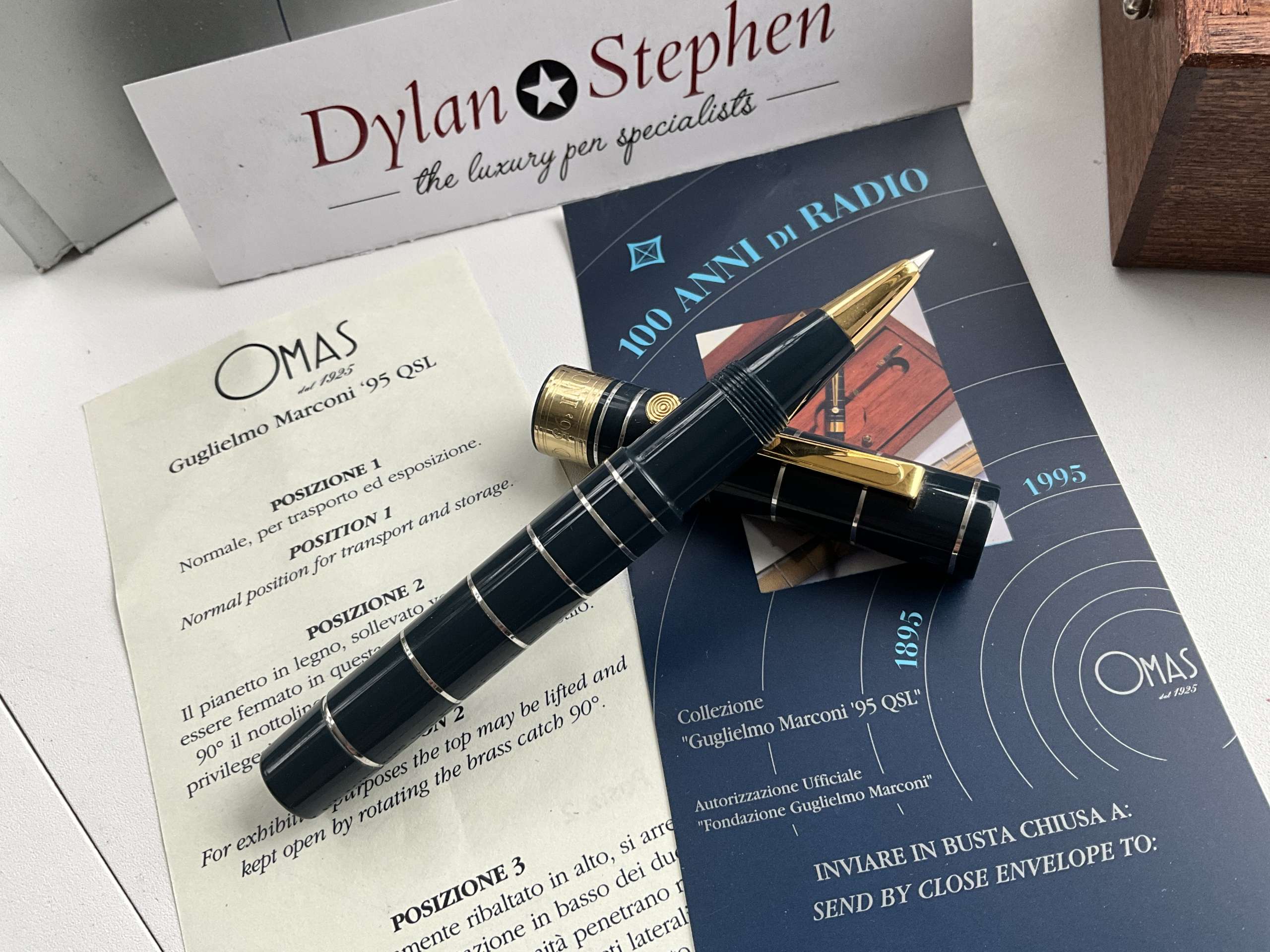 Omas 100 Anni di Radio Marconi Limited Edition rollerball pen - Image 5