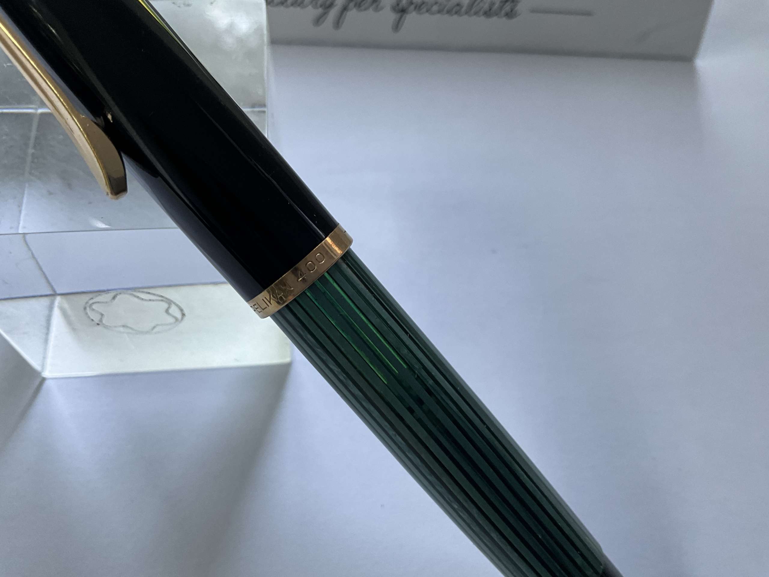 Pelikan 400NN Green Black Stripe 1950's Piston Filler Fountain Pen - Image 6