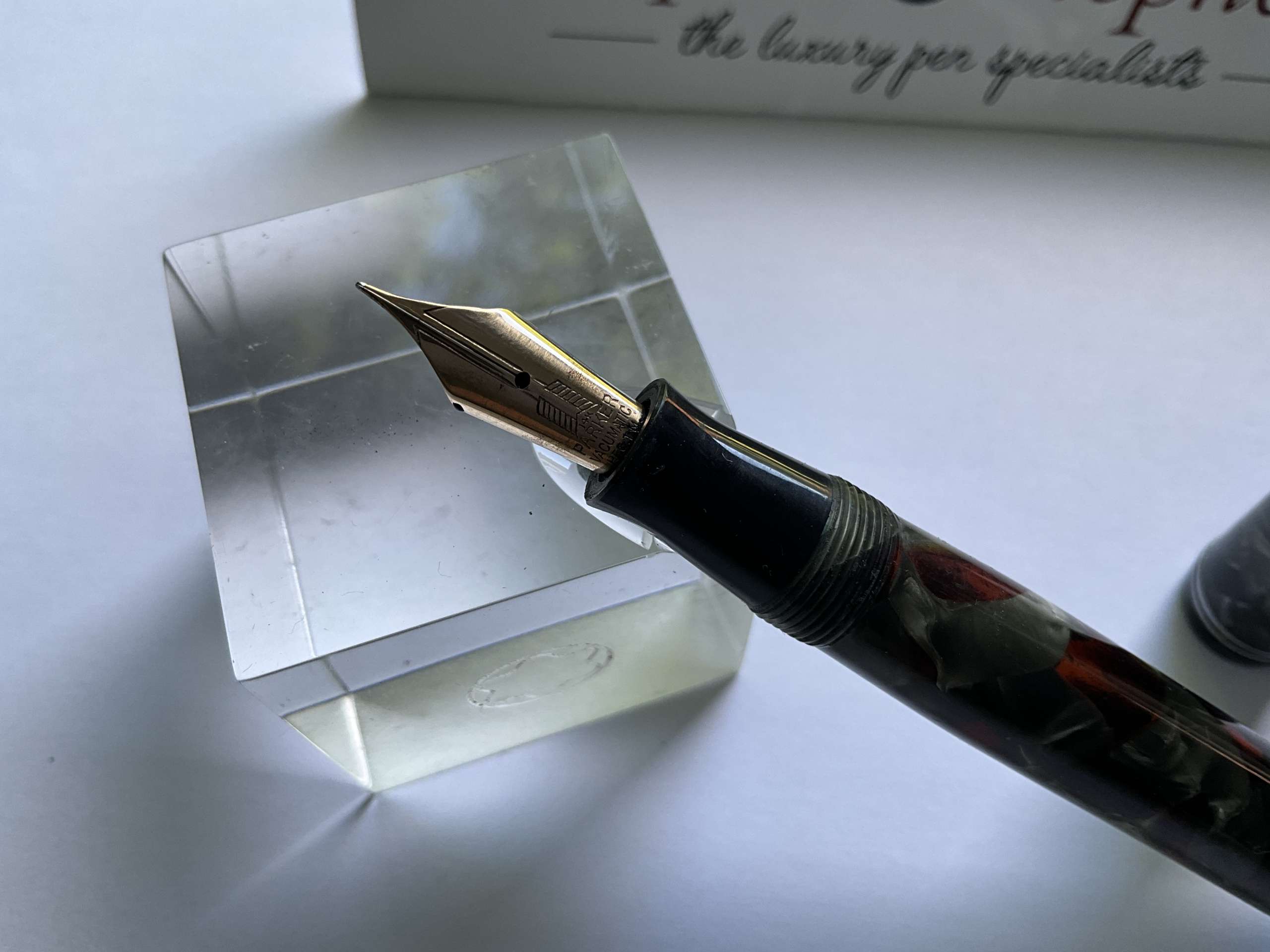 Parker Junior Vacumatic Grey Marble vintage fountain pen - Image 2