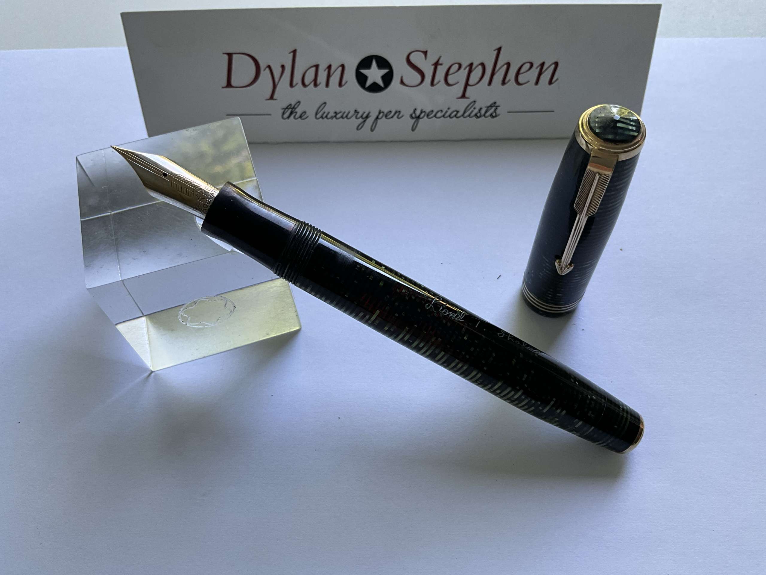 Parker Oversize Vacumatic Emerald Pearl vintage fountain pen