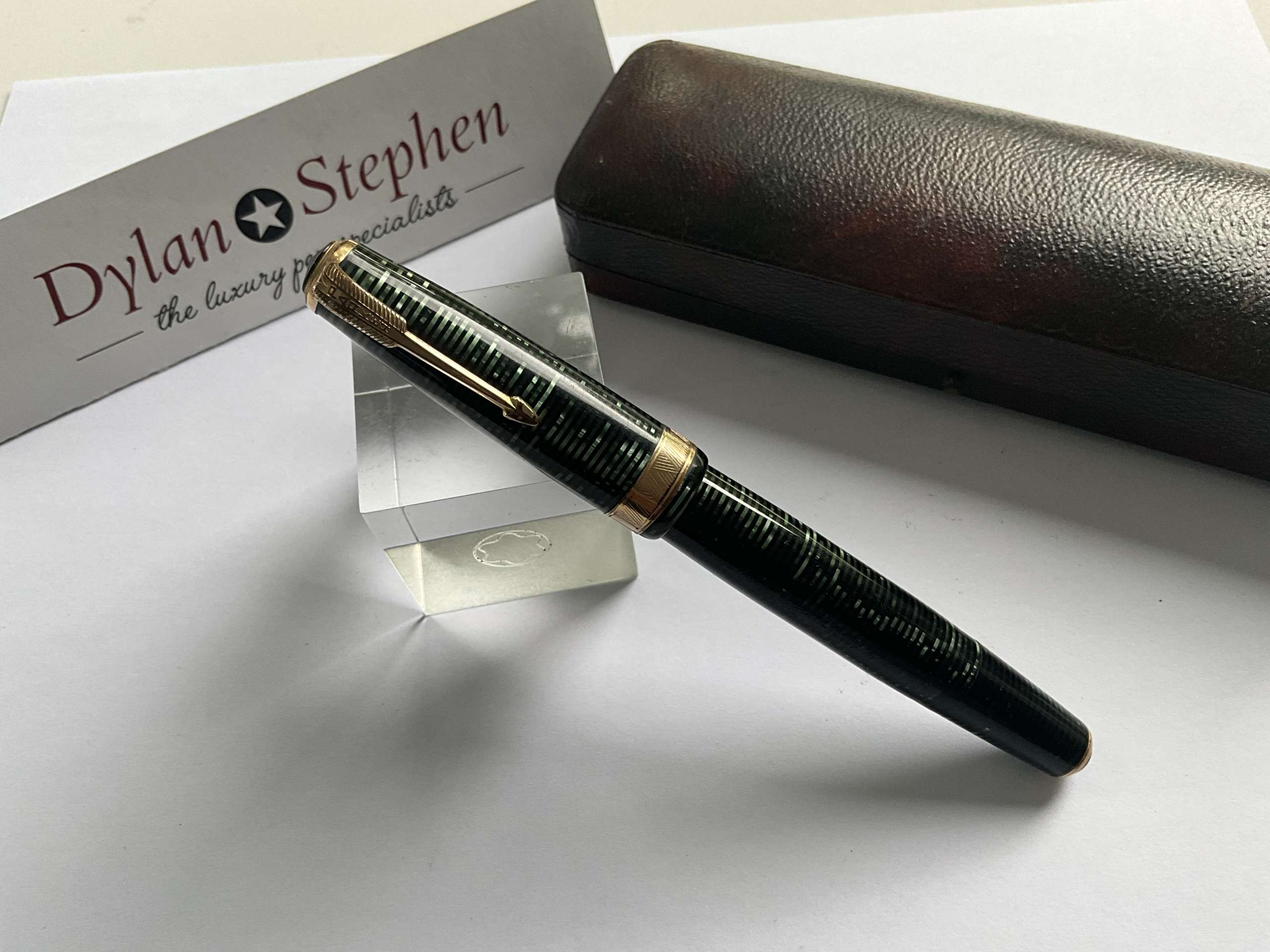Parker Duofold Maxima Emerald Pearl Vintage fountain pen - Image 8