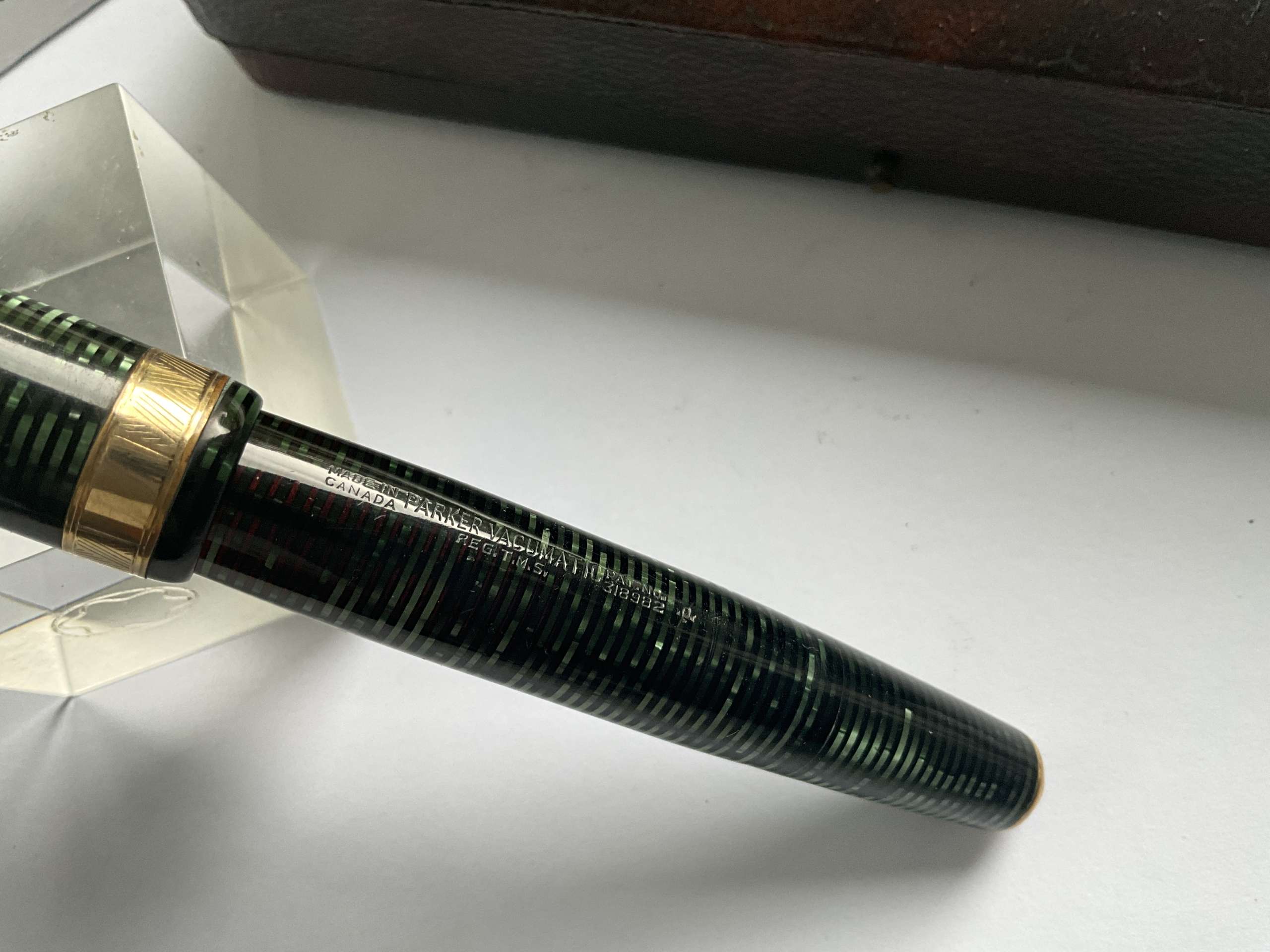 Parker Duofold Maxima Emerald Pearl Vintage fountain pen - Image 4