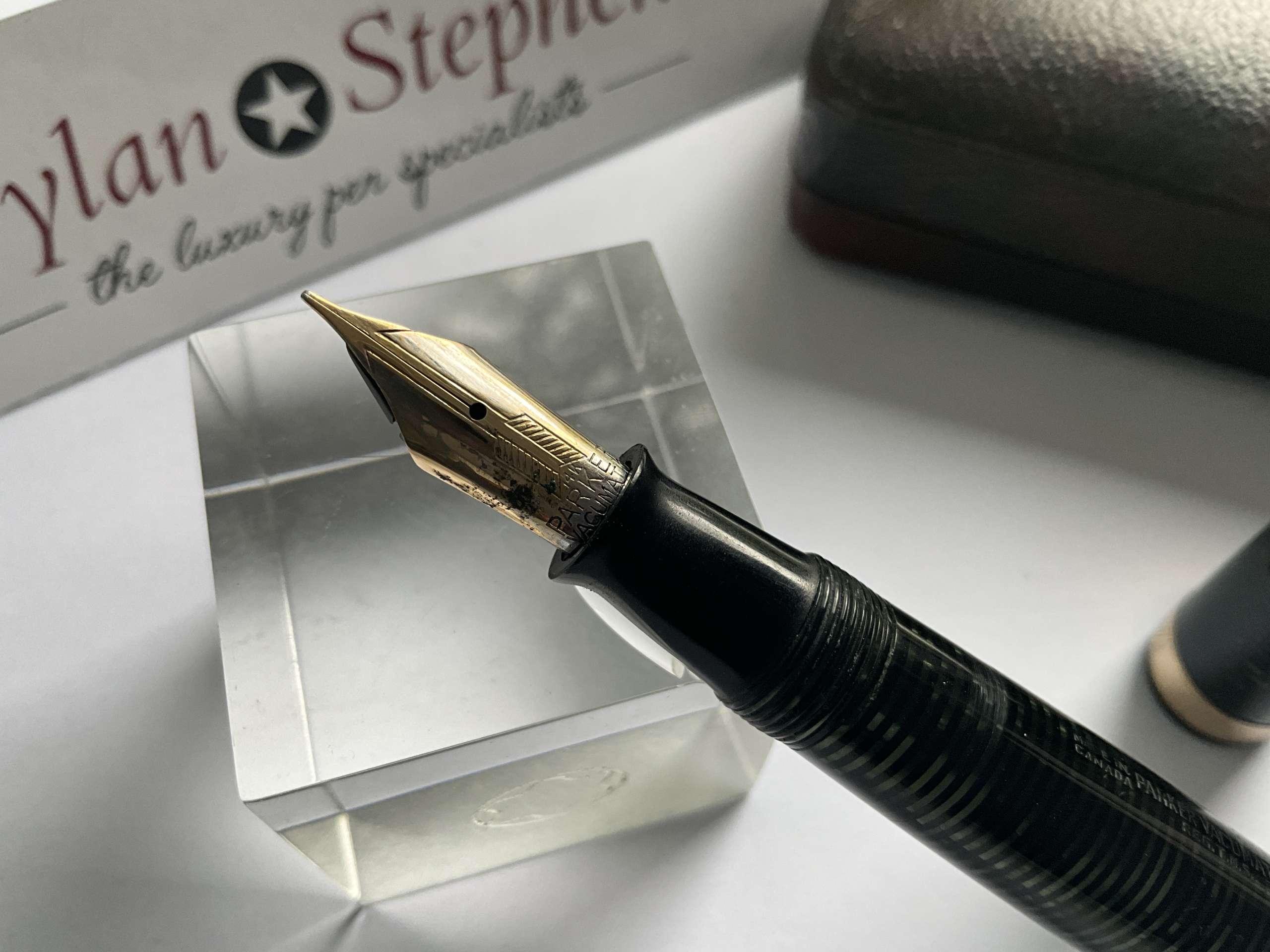 Parker Duofold Maxima Emerald Pearl Vintage fountain pen - Image 2