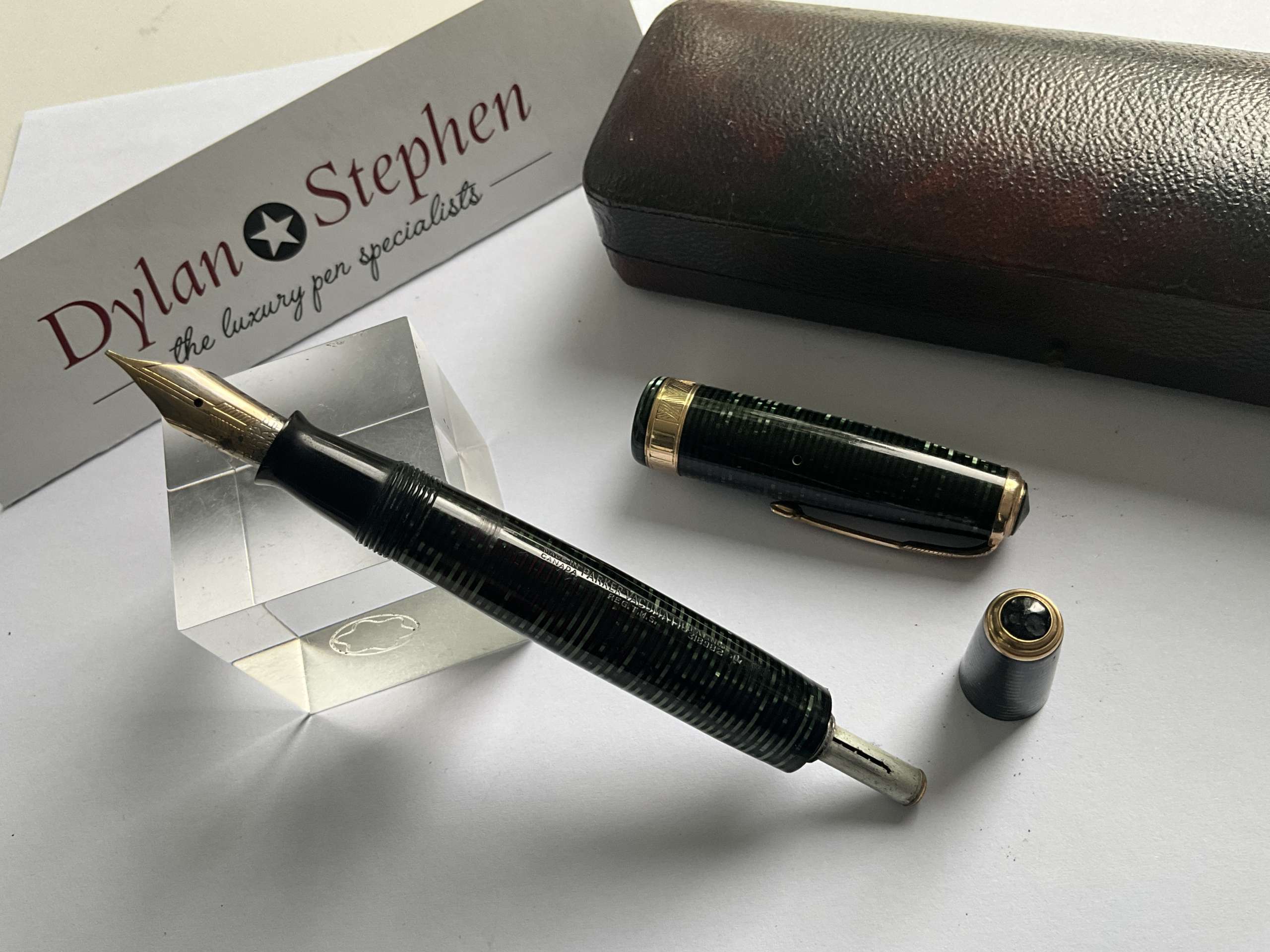 Parker Duofold Maxima Emerald Pearl Vintage fountain pen - Image 6