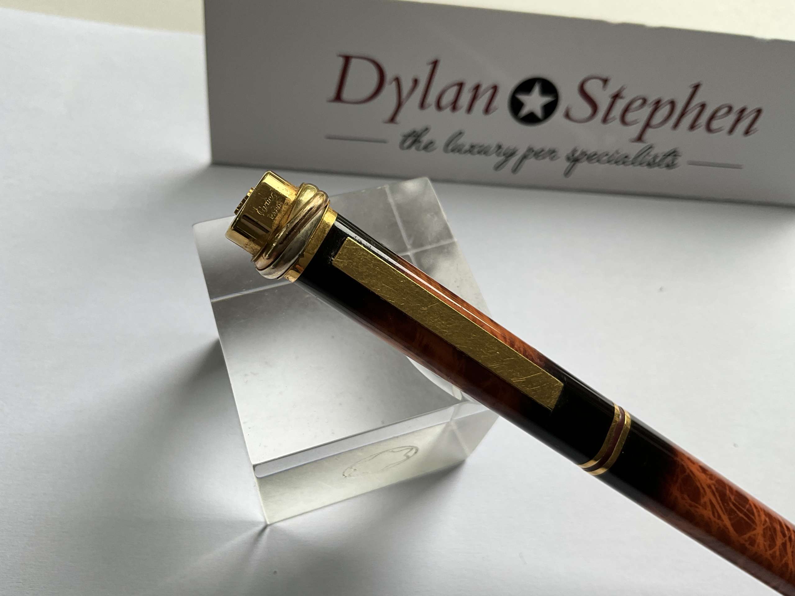 Cartier Vendome Laque de Chine orange rollerball pen - Image 2
