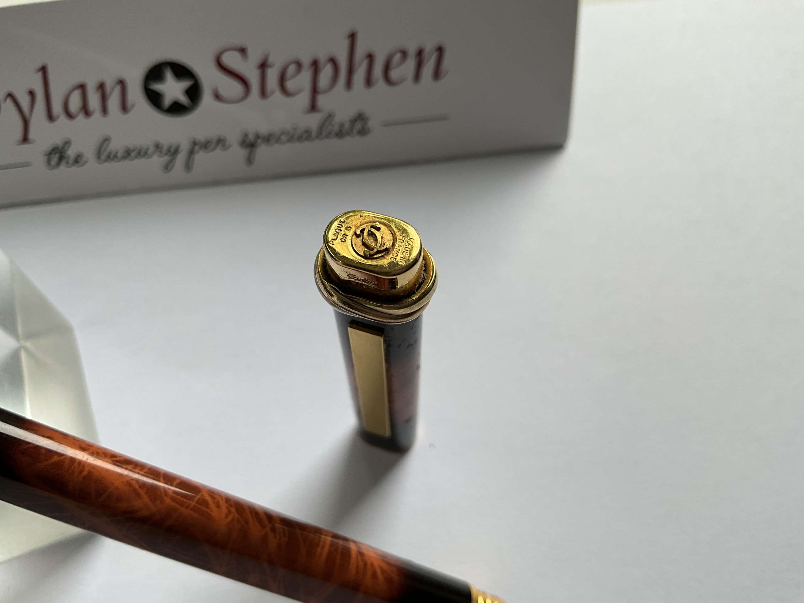 Cartier Vendome Laque de Chine orange rollerball pen - Image 3