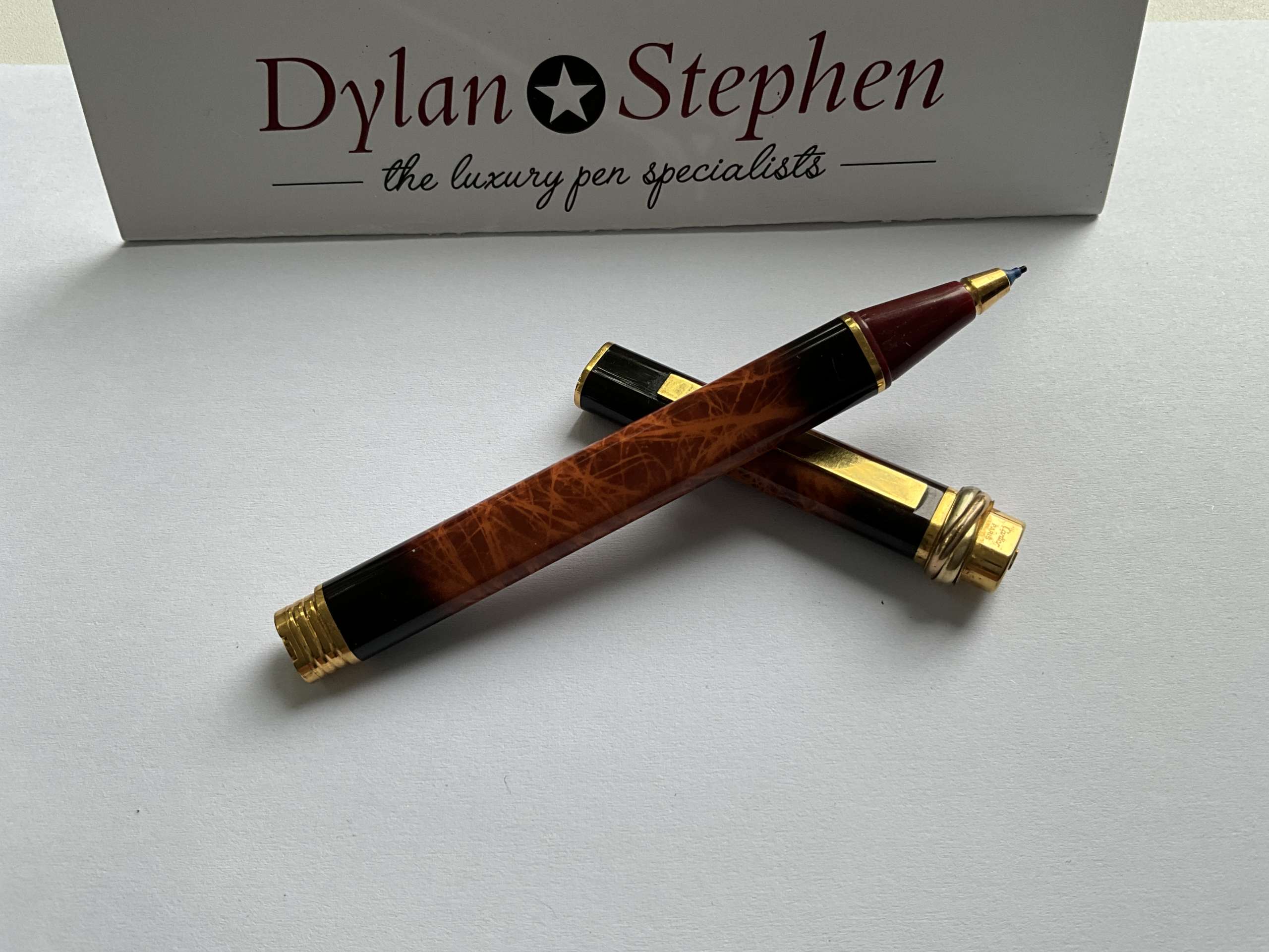 Cartier Vendome Laque de Chine orange rollerball pen - Image 5