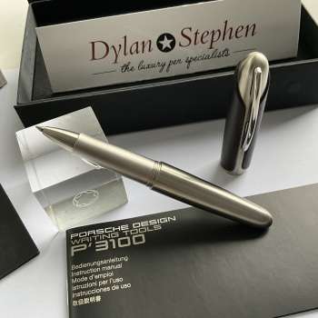 Porsche Design P3150 Brown Leather rollerball pen