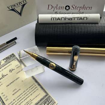 Visconti Manhattan Blue Celluloid Rollerball pen