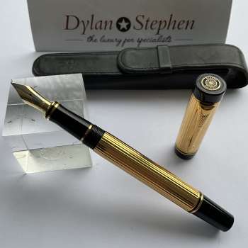 Parker Duofold International Gold Plated Godron fountain pen