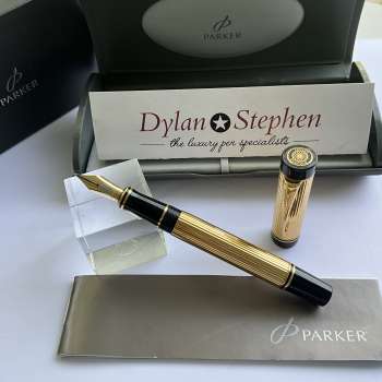 Parker Duofold Centennial Gold Plated Godron fountain pen