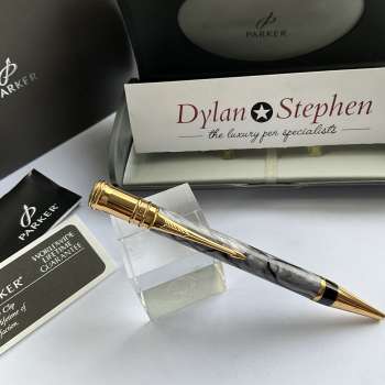 Parker Duofold Grey Pearl Ballpoint Pen