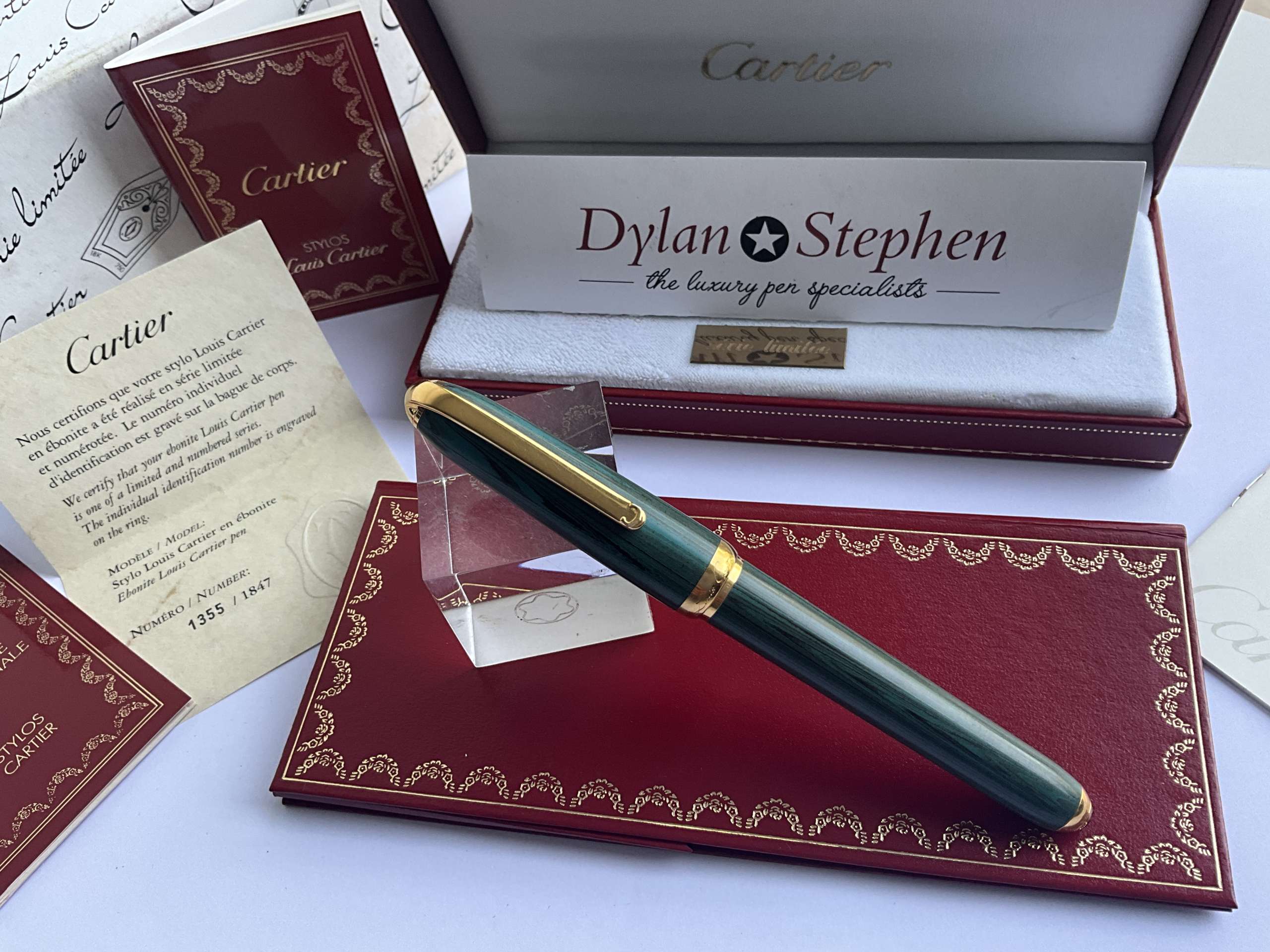 Cartier Louis Ebonite Vert Limited Edition Fountain Pen - Image 6