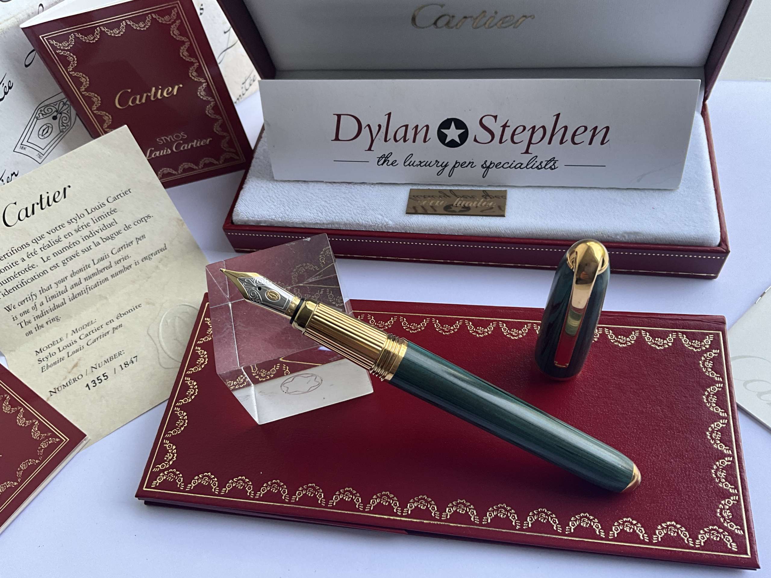 Cartier Louis Ebonite Vert Limited Edition Fountain Pen - Image 5