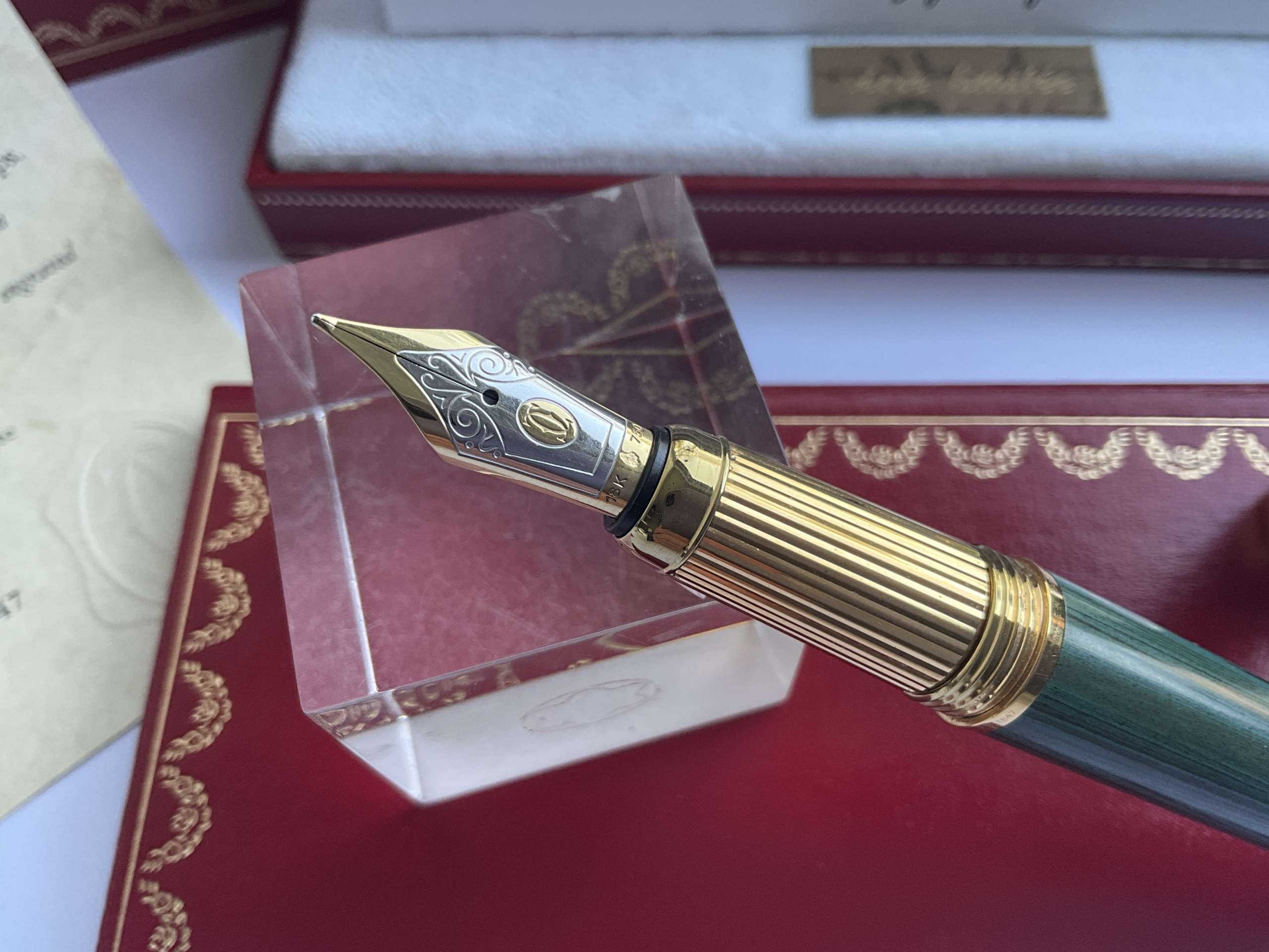 Cartier Louis Ebonite Vert Limited Edition Fountain Pen - Image 2