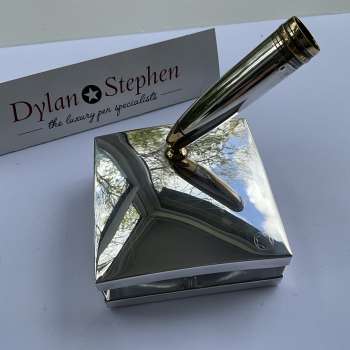Montblanc Meisterstuck 146 legrand Solitaire Sterling Silver Fountain Pen Desk Stand