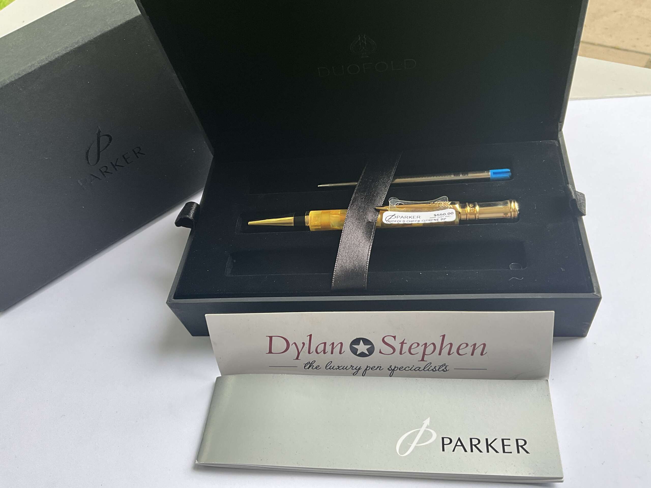 Parker Duofold Citrine Checked Special Edition Ballpoint Pen - Image 5