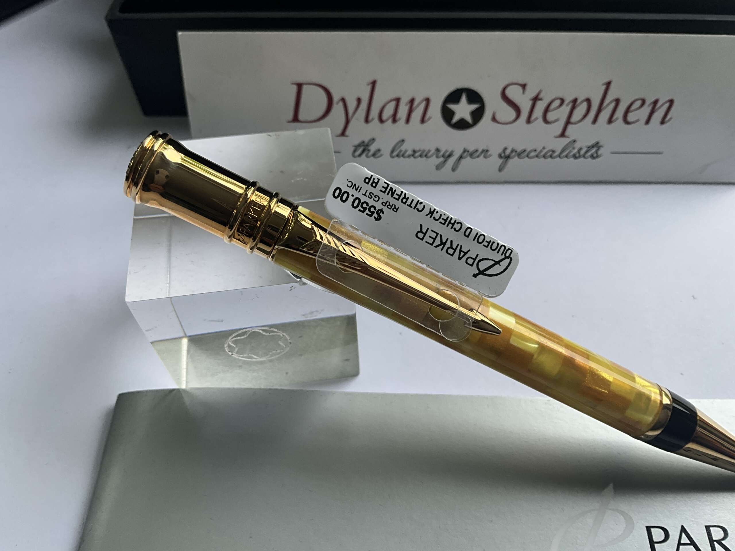 Parker Duofold Citrine Checked Special Edition Ballpoint Pen - Image 3