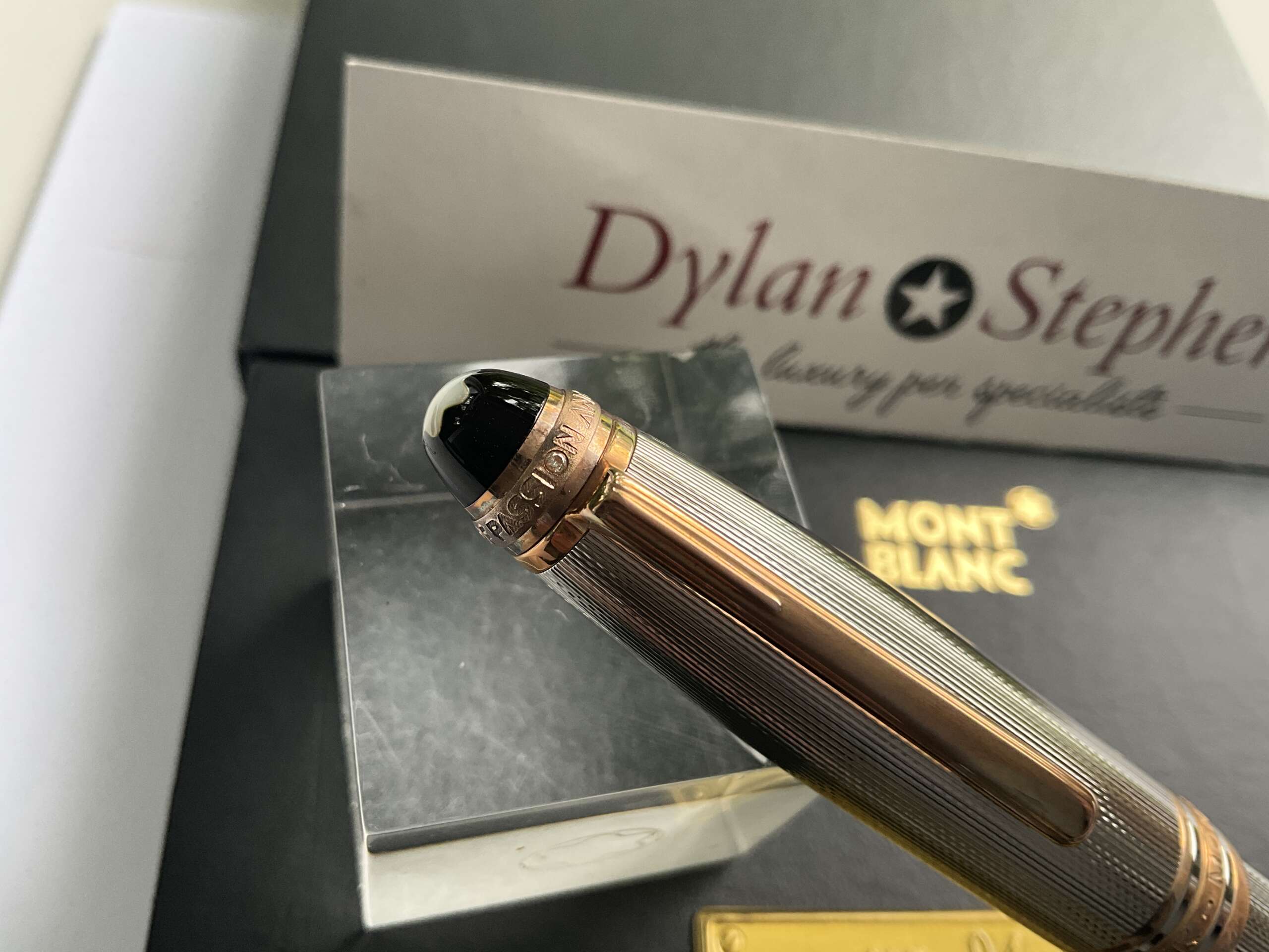 Montblanc Meisterstuck Legrand 75th Anniversary Limited Edition 1924 Silver Rollerball Pen (Copy) - Image 5
