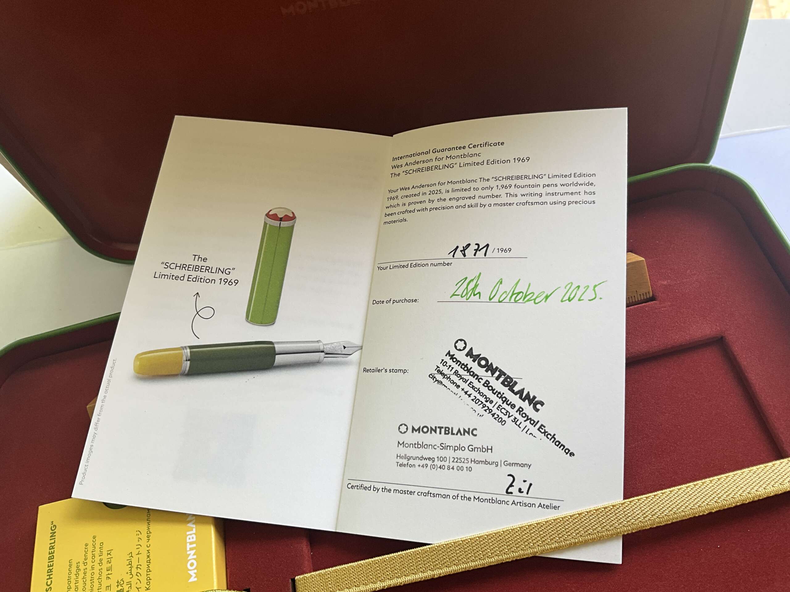 Montblanc Wes Anderson The Schreiberling Limited Edition 1969 Fountain Pen Set - Image 11