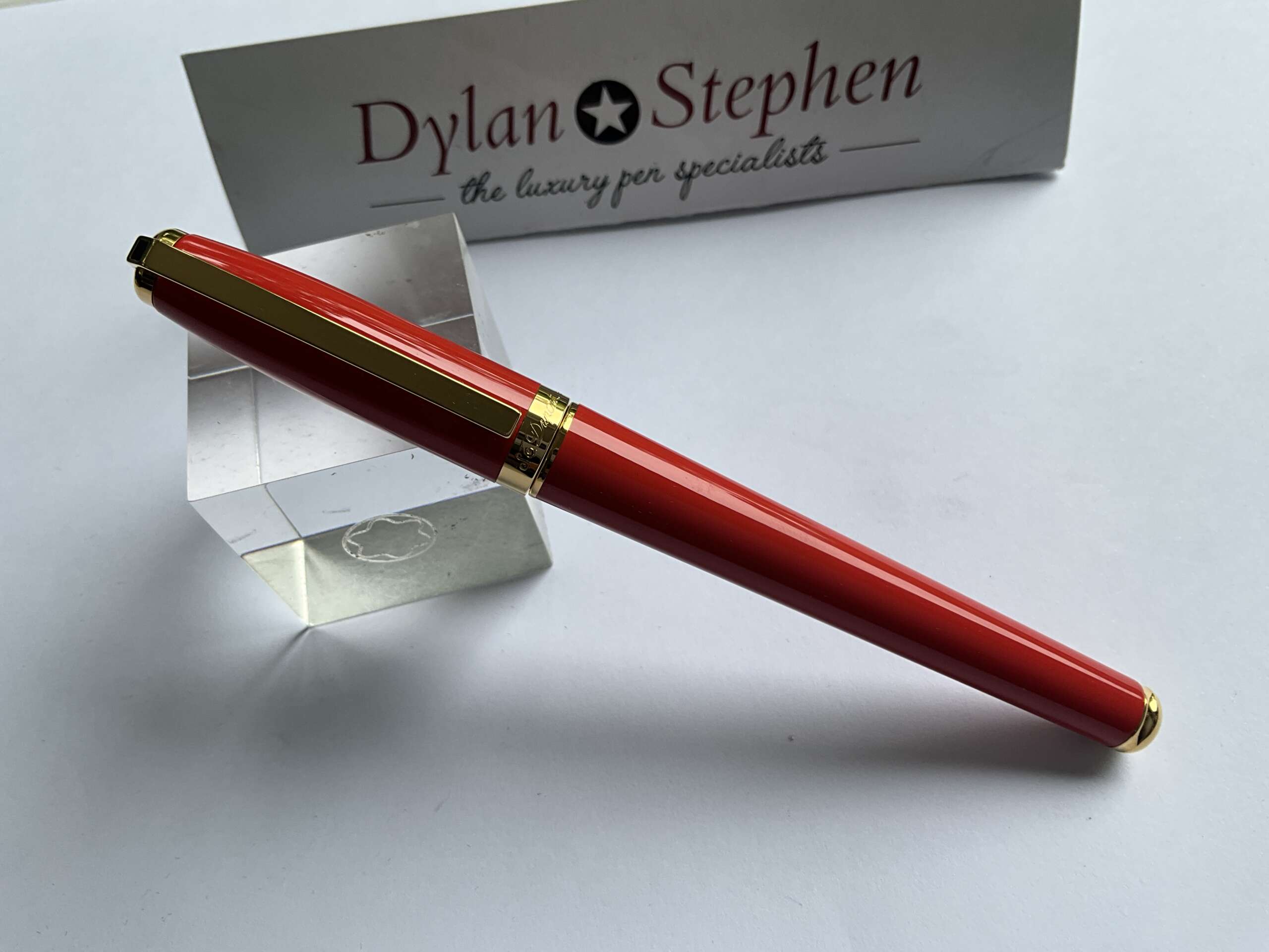ST DuPont Fidelio Orange Lacquer Fountain Pen - Image 6