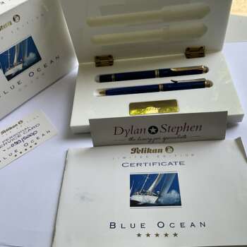 Pelikan Souveran M946 Blue Ocean Limited Edition fountain + Ballpoint Pen Set