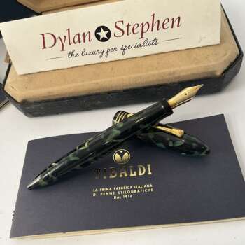 Tibaldi Modello 60 Green Celluloid Limited Edition fountain pen