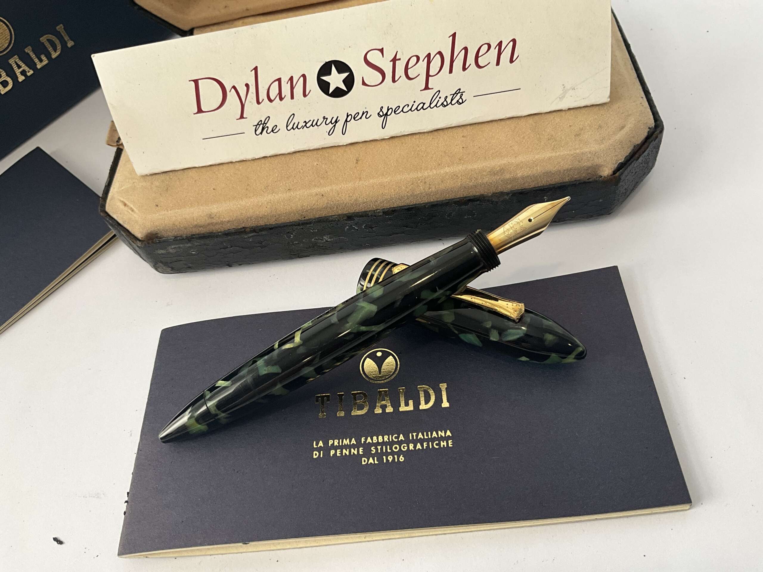 Tibaldi Modello 60 Green Celluloid Limited Edition fountain pen
