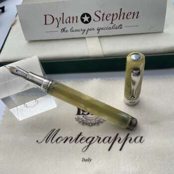 Montegrappa Symphony Parchment Celluloid and Silver Fountain Pen