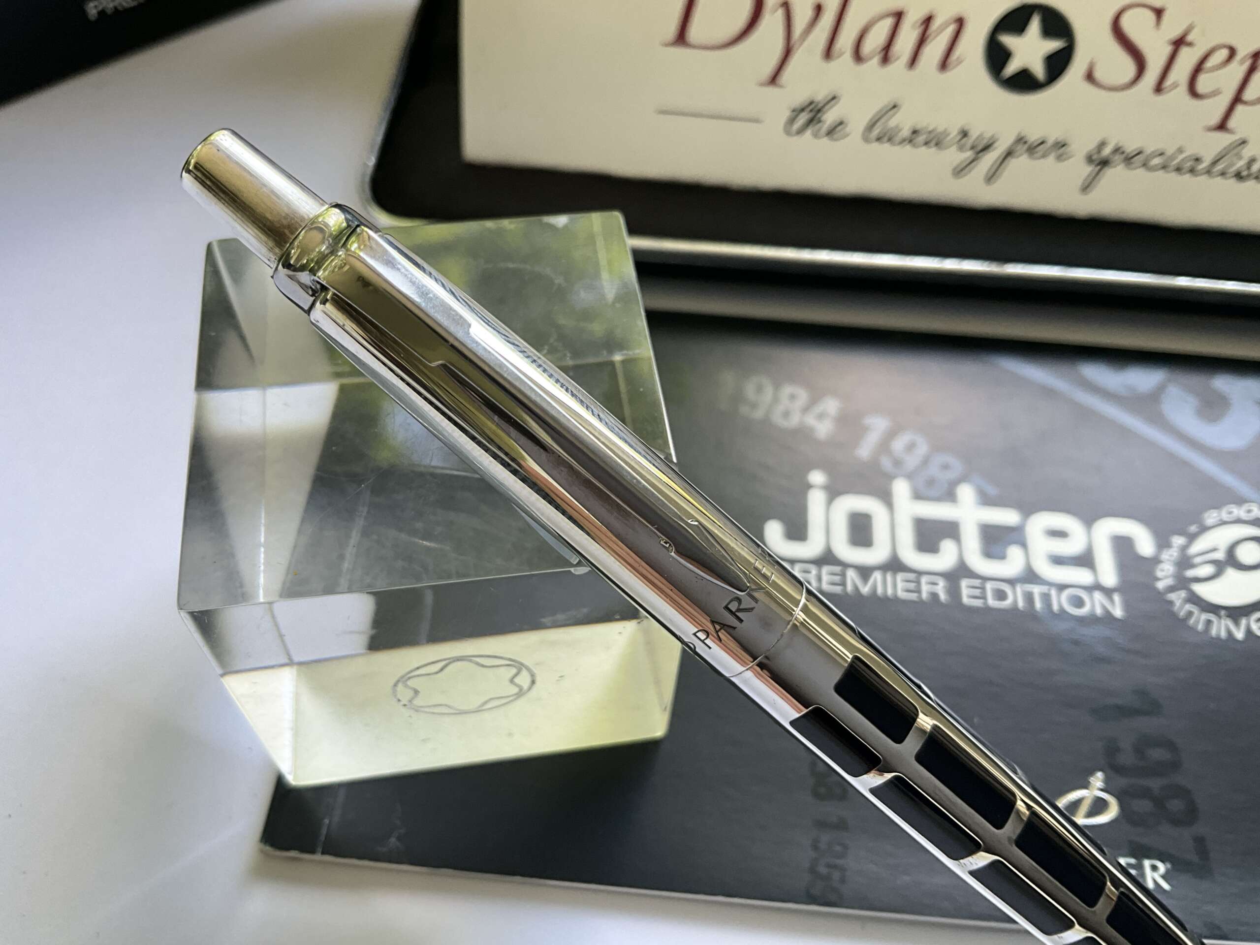 Parker Jotter 50th Anniversary Premier Edition Sterling Silver + Black Ballpoint Pen - Image 3