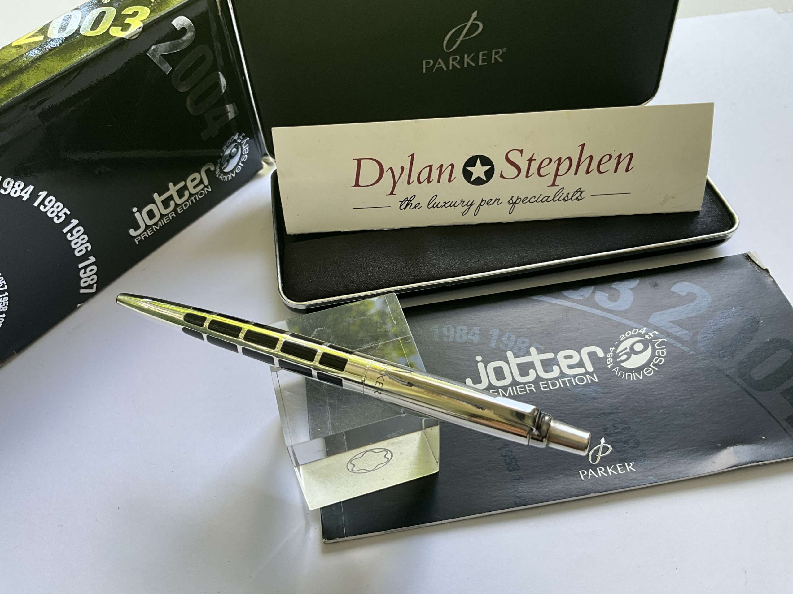 Parker Jotter 50th Anniversary Premier Edition Sterling Silver + Black Ballpoint Pen - Image 4