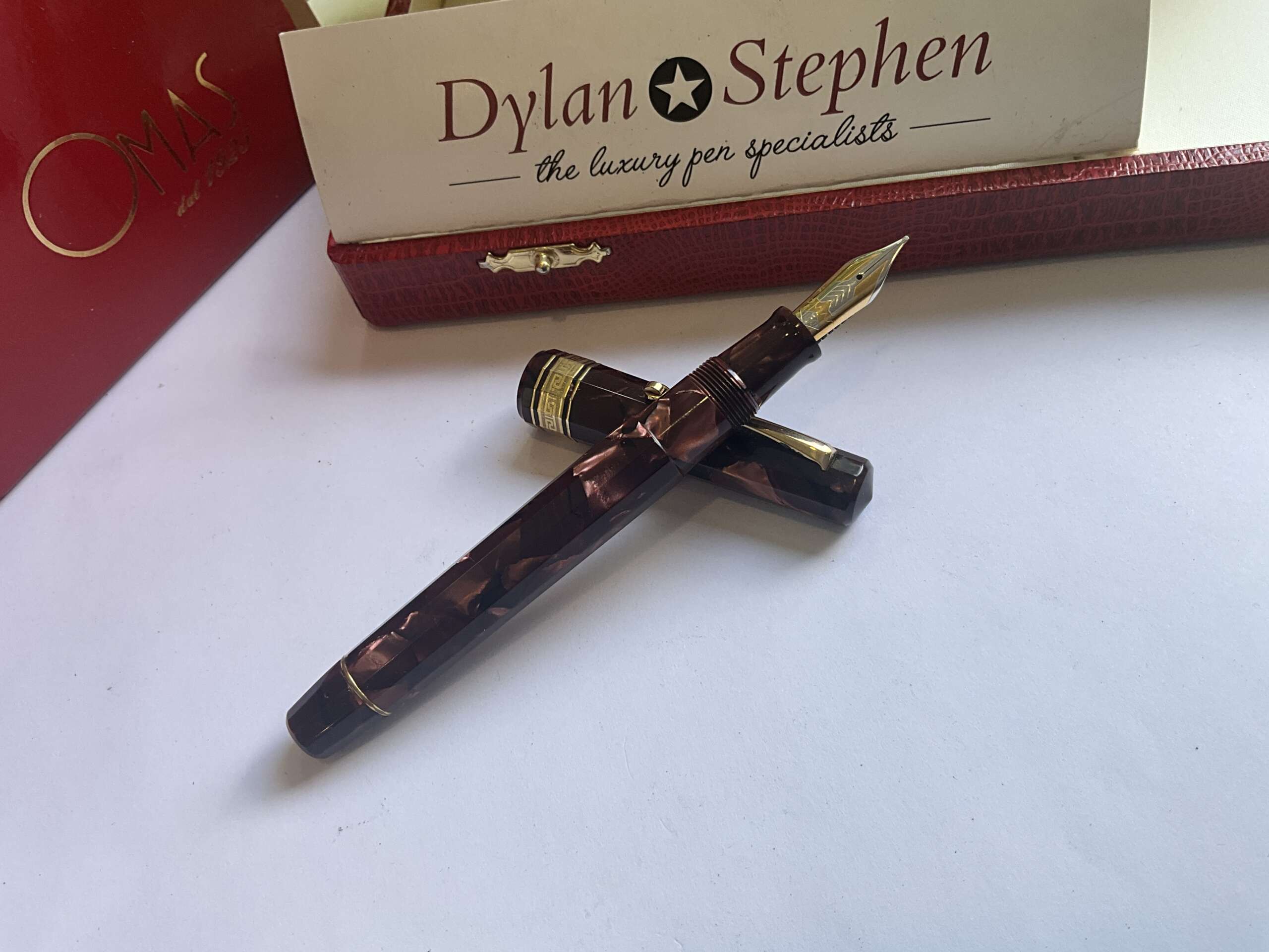 Omas Extra Maroon Paragon Celluloid 1991 fountain pen - Image 6