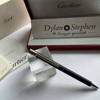Cartier Must de Santos Laque Noir Matte Ballpoint Pen