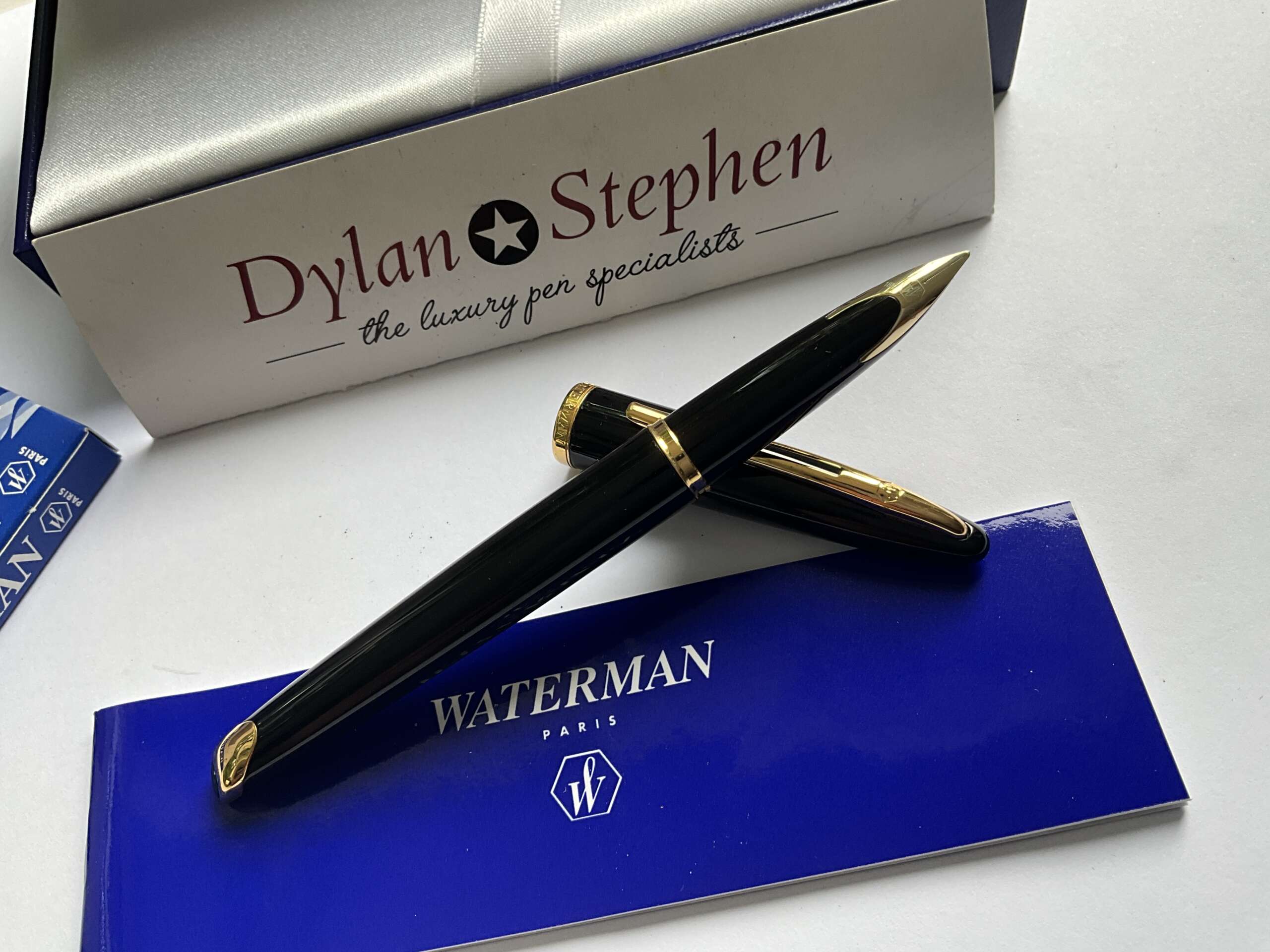 Waterman Carene Black and Gold Fountain Pen - Image 3