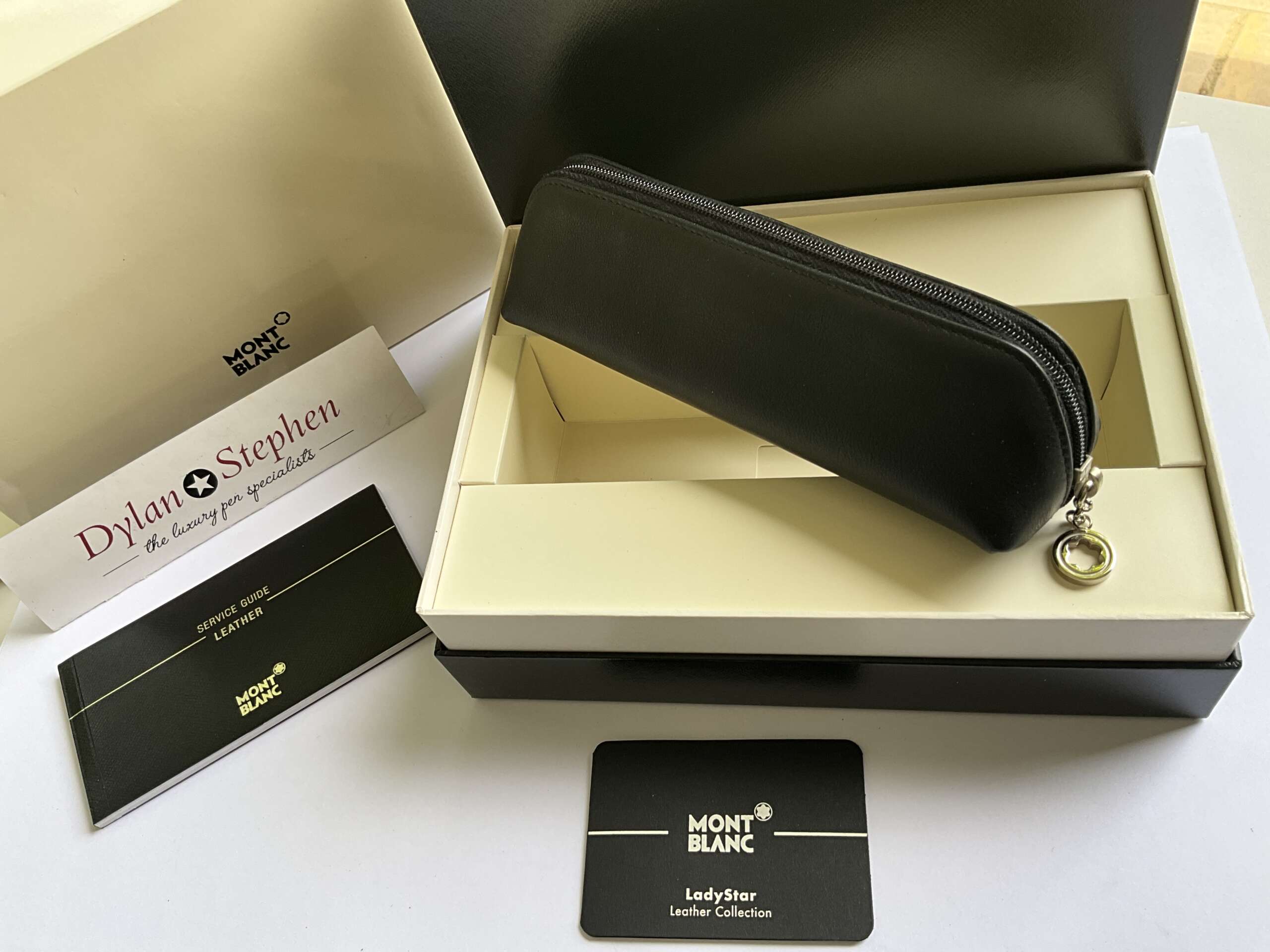 Montblanc Lady Star Black Leather Two Pen Pouch