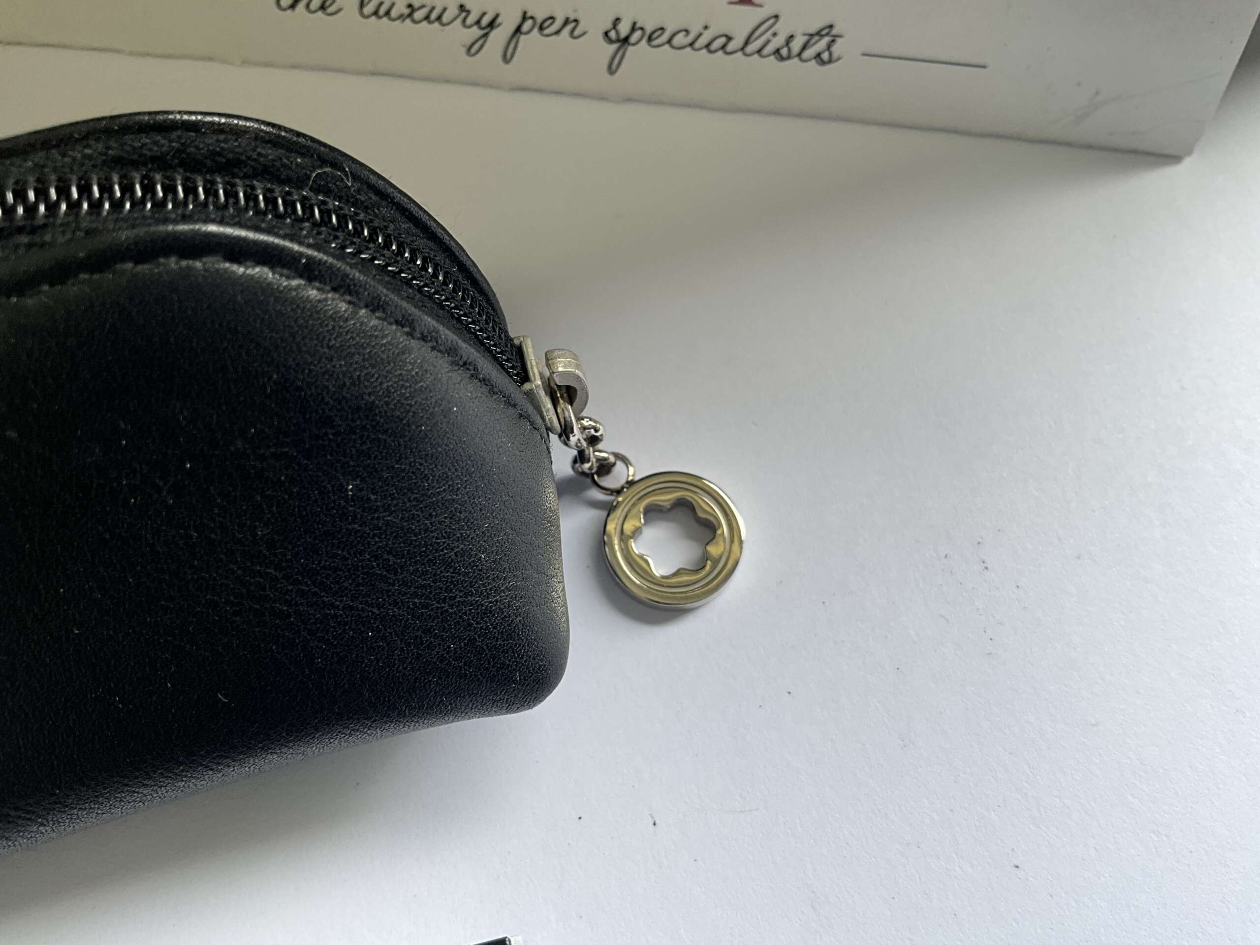 Montblanc Lady Star Black Leather Two Pen Pouch - Image 2