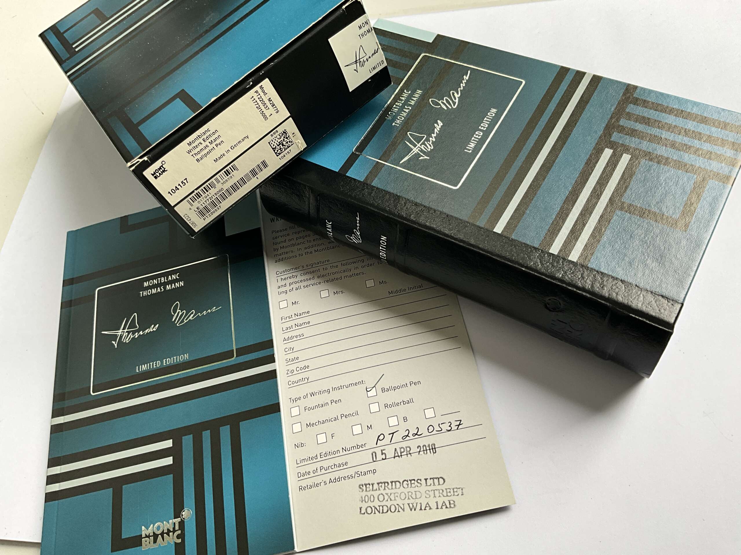 Montblanc writers limited edition Thomas Mann Ballpoint Pen - Image 7
