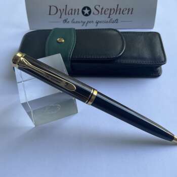 Pelikan Souveran K800 tortoiseshell ballpoint pen + Leather Pouch