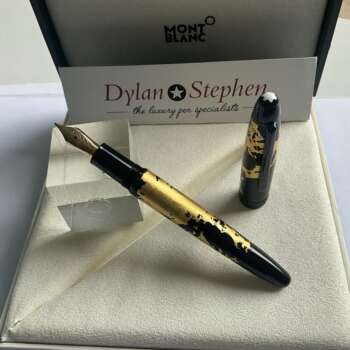 Montblanc Meisterstuck 146 Legrand Solitaire Gold Leaf Calligraphy Fountain Pen