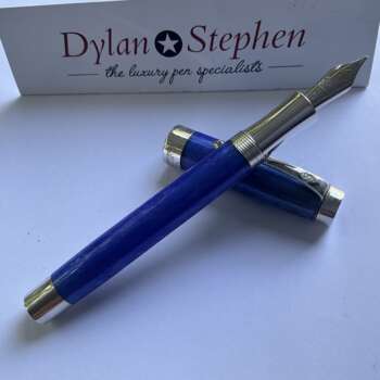 Conway Stewart Duro Sterling Silver II Blue Sapphire fountain pen