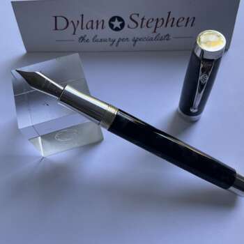 Conway Stewart Duro Sterling Silver II Black / Grey Graphite  fountain pen